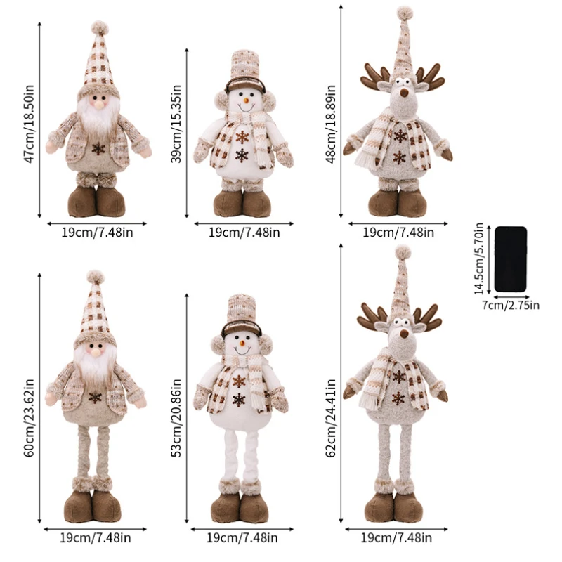 Produktbild von Weihnachten Einziehbare Ornament Dekoration Mit Teleskoppuppe