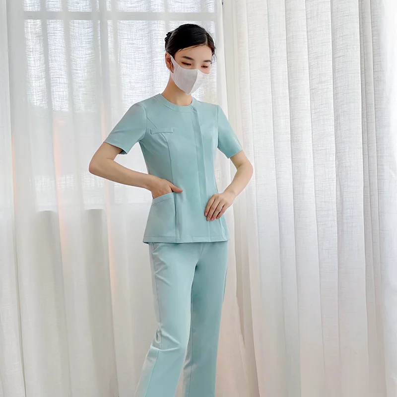 

2024 Korean Medical Cosmetology Hospital Nurse Uniform Set Orthopaedic Oral Clinic Work Wear Beauty Salon Beautician Clothing