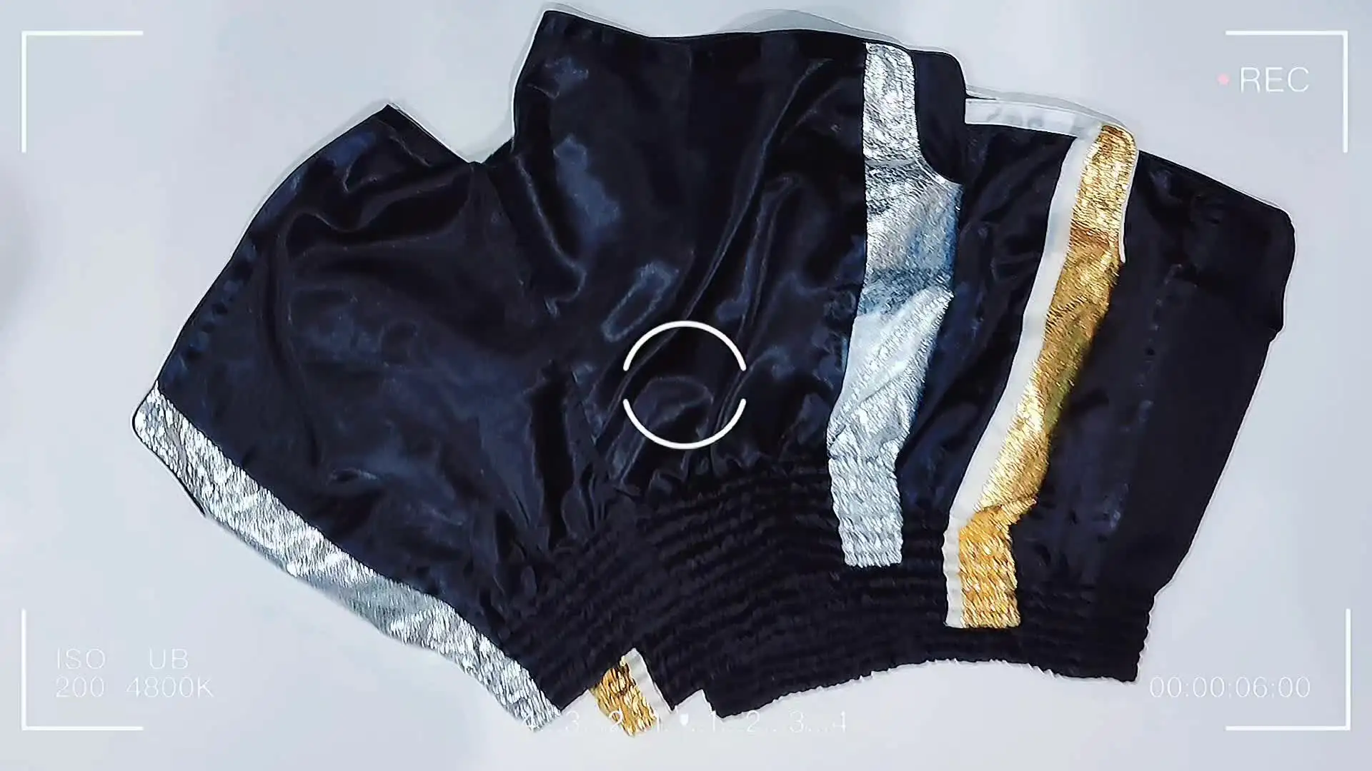 Playwell Plain Black Muay Thai Satin Competition Fight Shorts - Elastic Waist, Short Cut For Training - View #9