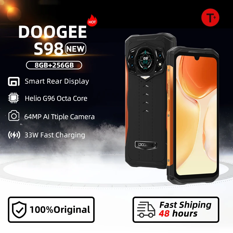 Защищенный телефон DOOGEE S98 6 3-дюймовый FHD-экран с каплевидным вырезом Helio G96 Octa Core 64MP