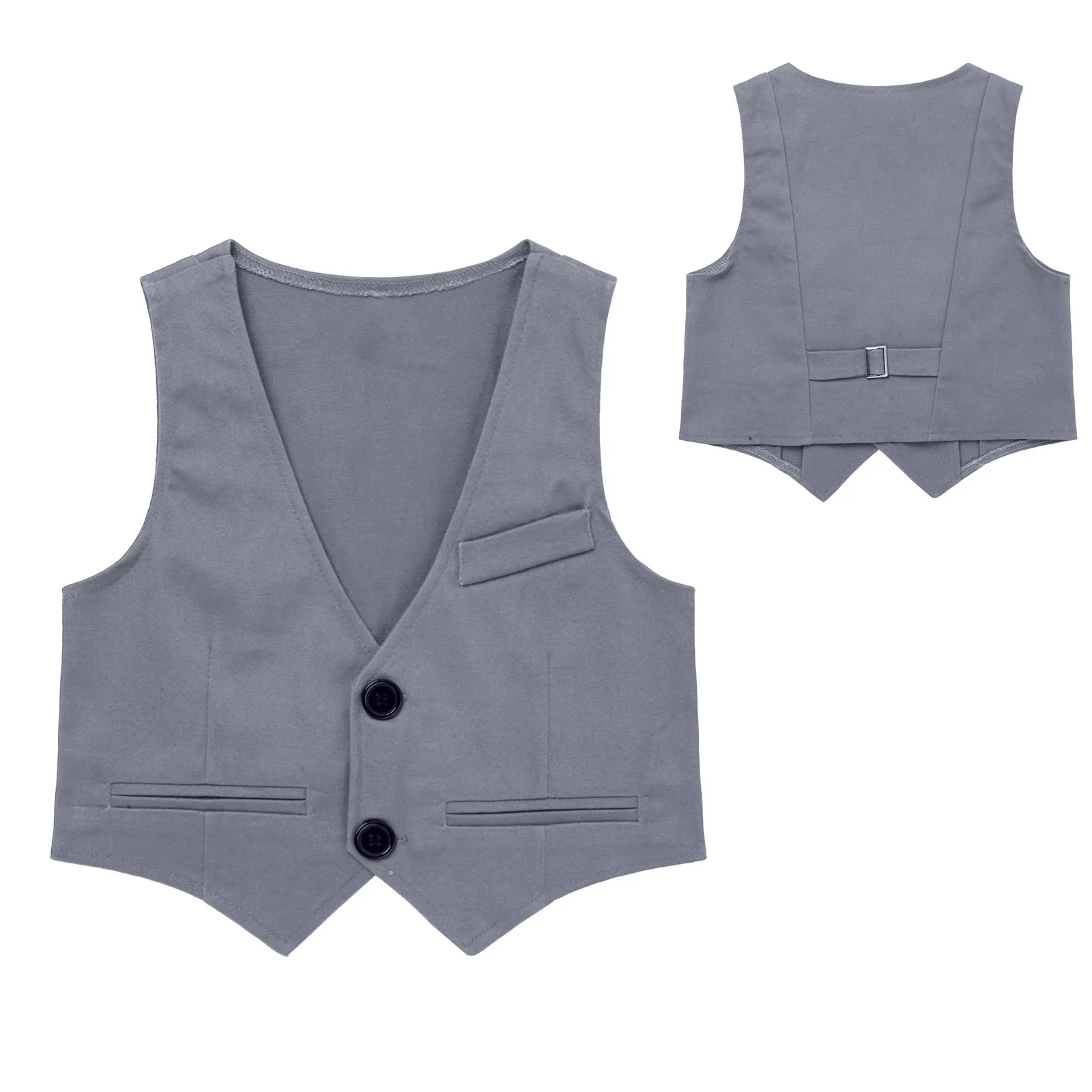 Boys Formal Waistcoat Kids Boys Gentlemen Vest Single-Breasted Formal Waistcoat for Wedding Birthday Party Evening Prom Photography Stage Performance