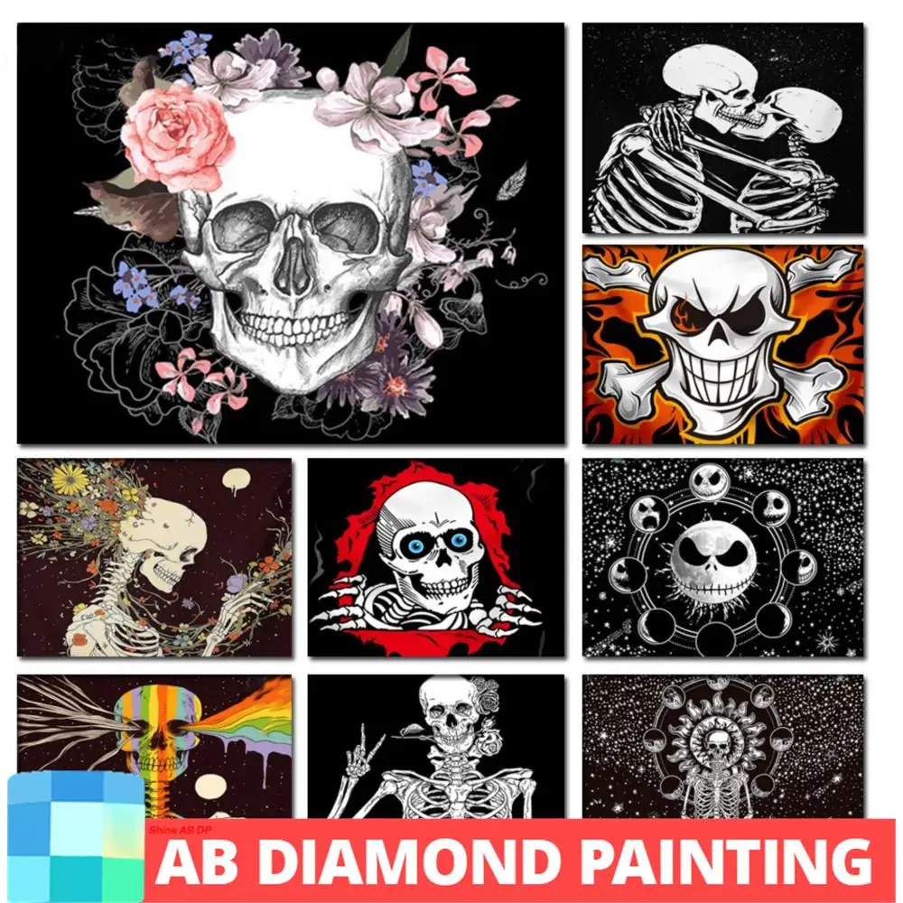 Ab Disney Diamond Painting Nightmare Before Christmas Starry Night Sky Gift Home Decor Halloween Mosaic Ricamo