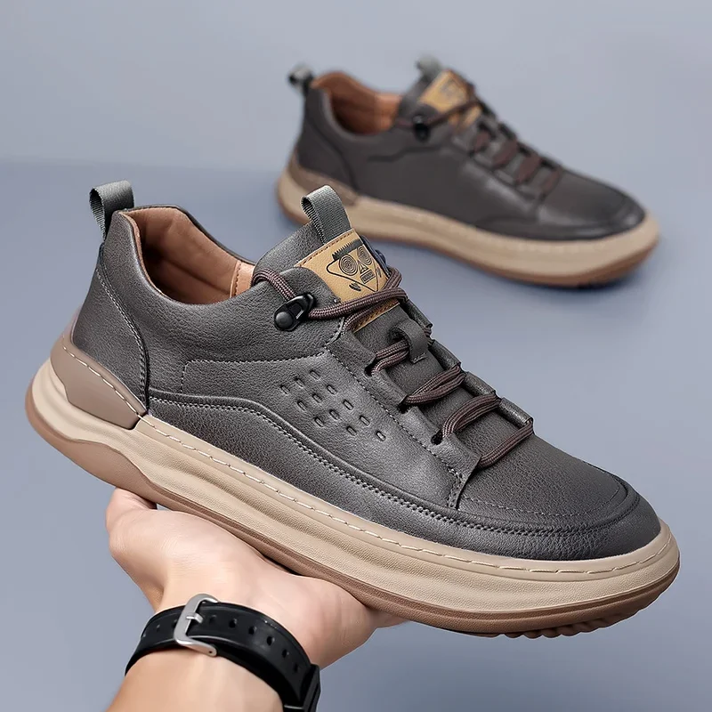 Mens Shoes Spring High End Brand Men's Oxford Outdoor Casual Shoes Men's Hiking Sports Travel Shoes Wear-resistant