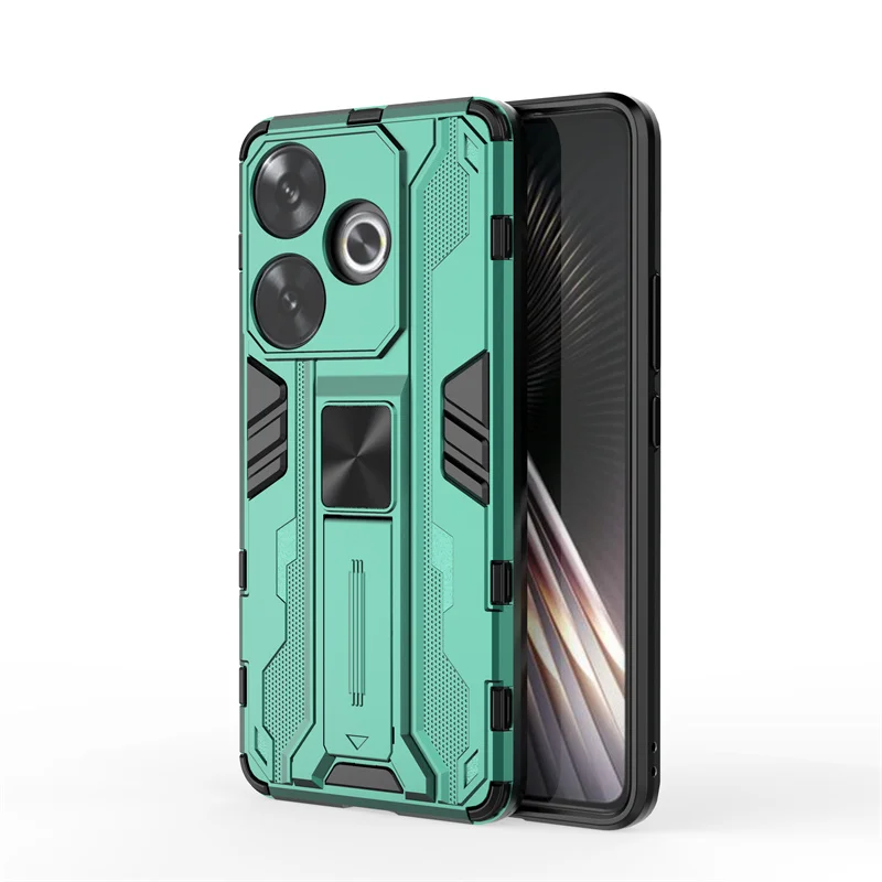 Magnetic Holder Kickstand Armor Cover with Silicone Protection