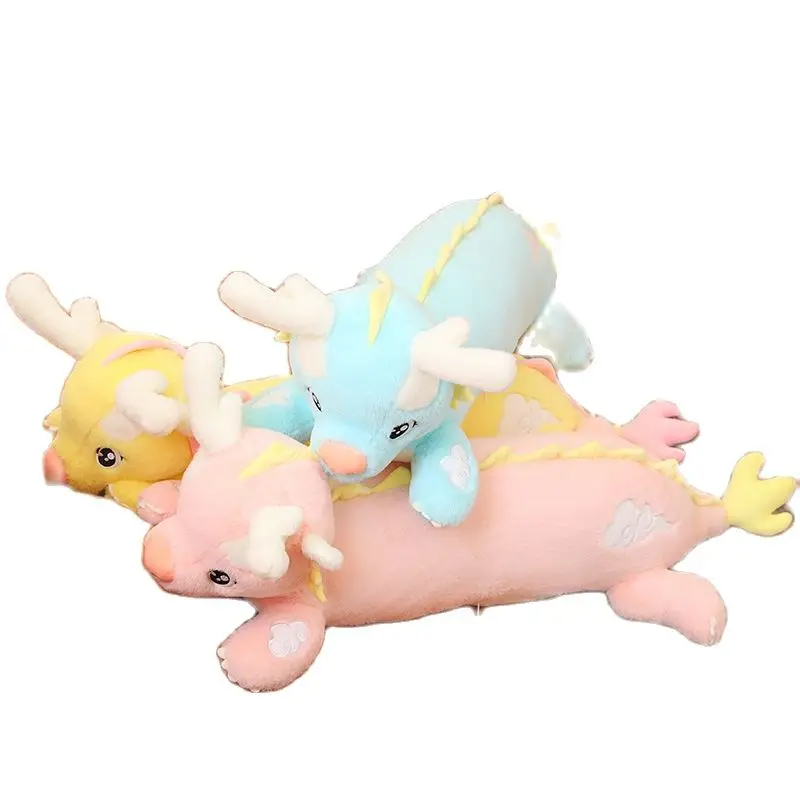

Cute Cartoon Giant Chinese Dragon Plush Stuffed Toy Dragon Plushie Doll Soft Long Pillow Anime Kids Toys Baby Sleep Pillows