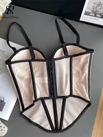 SINGREINY Sensual Irregular Sheath Corset Camisole Patchwork Backless Club Short Camis Fashion Ladies Streetwear Mini Sexy Camis - Image 6