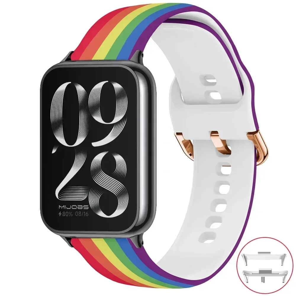 Silicone Smartwatch Replacement Wristband with Modern Print Design