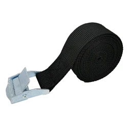 Heavy-Duty Cargo Straps with Buckle for Secure Luggage and Equipment Tie-Down (1x Black)