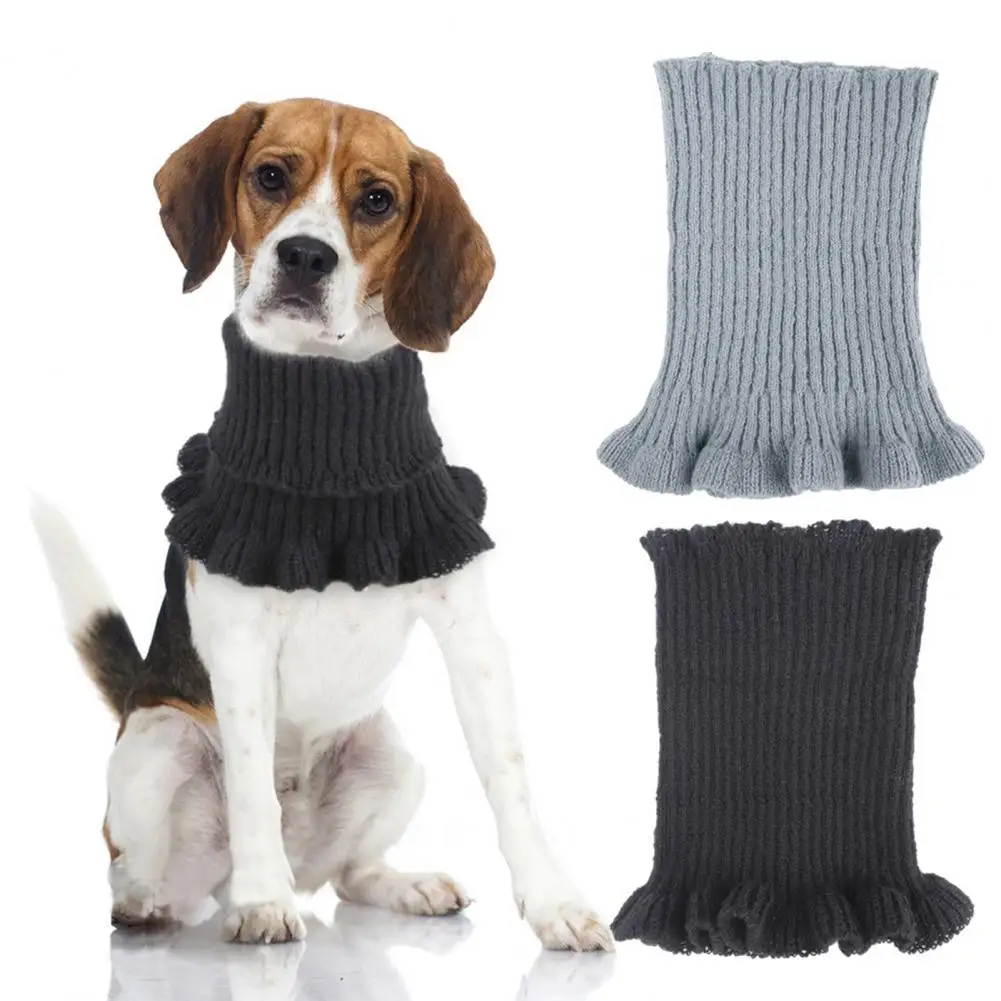 

Pet Accessory for Temperatures Stylish Pet Collar Cozy Knitted Dog Snood Soft Warm Neck Warmer with High Elasticity for Ear