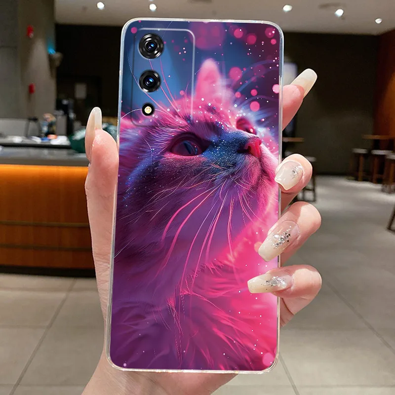 Aesthetic Cute Cat Astronaut Transparent Soft TPU Silicone Phone Case Cover