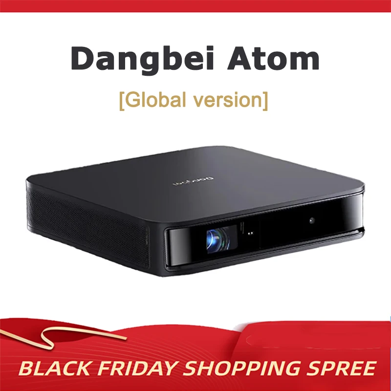 Laser Projector Dangbei ATOM Laser Projector First Google TV 1200ISO ANSI Lumen Portable For Home Theater Smart 3D ALPD 1080P Dolby Audio Beamer