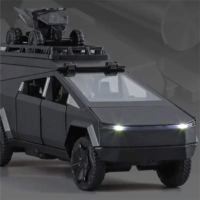 1:32 Tesla Cybertruck Pickup Camping RV ﻿Alloy Car Model Diecasts & Toy Vehicles Truck Kids Toys For Children Christmas Gift Boy 4