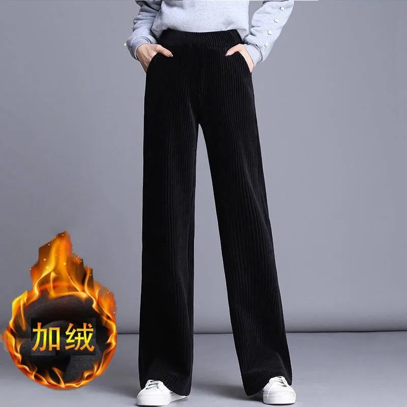 Natural waist black [plus velvet]