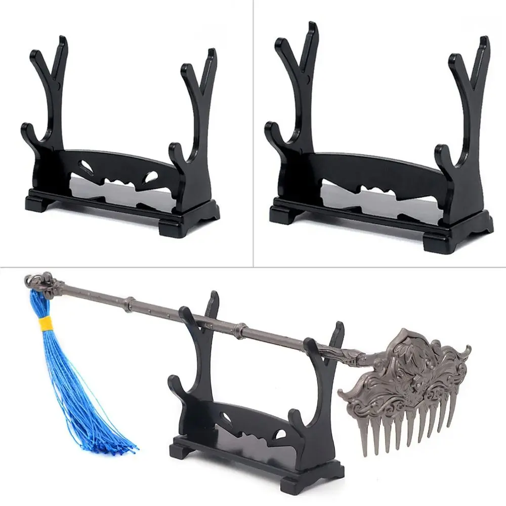 

10Pcs Black Samurai Sword Stand High-quality Plastic Japanese Tanto Rack Ruler Holder Katana