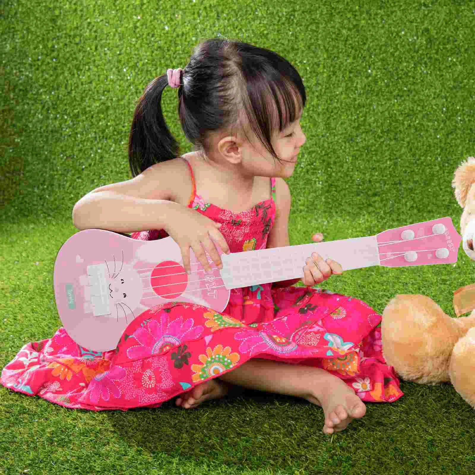 

Kids Guitar 4 String Ukulele Rabbit Guitar Musical Instruments Educational Playing for Starter Beginner