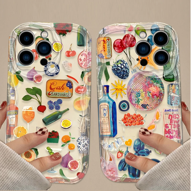 Seaside Scenery Wine Lemon Soft TPU Phone Case