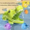 Children's Bathroom Shower Toys Big Crocodile Eating Small Fish Game Parent Child Interaction Puzzle Playing Water 6