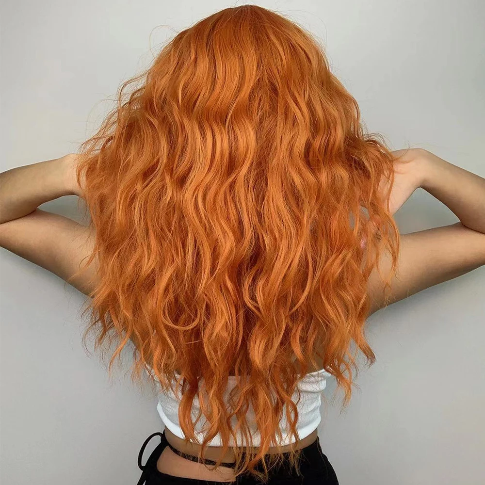 Synthetic Wigs for Women Delivery from US BE RU FR PL warehouse 3-5 Days Fast Shipping Orange Cosplay Wigs Heat Resistant