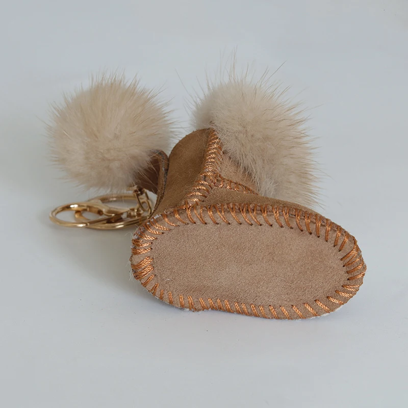 Niedliche Pelz-Schlüsselanhänger, handgenähte Leder-Schlüsselanhänger für Taschenanhänger, Autoschlüssel, modisch, für Frauen, Paare, Festival, Geschenk, Schlüsselanhänger, Zubehör – Detail 7