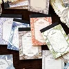 40Sheets Memo Book Retro Floral Pattern Decorative Backing Plant light ledger Border Material Paper Scrapbooking 105*75MM 4