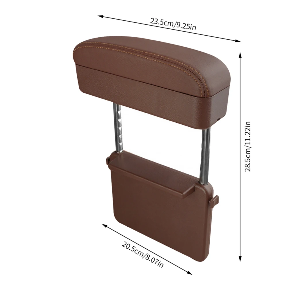 

Подлокотник для автомобиля, регулируемая подставка для подлокотников, центральная консоль, серый органайзер для хранения мелочей
