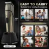 Sejoy 6 IN 1 Hair Trimmer for Men Electric Groin Hair Trimmer Cordless Beard Trimming Kit with Standing Charging Dock 5