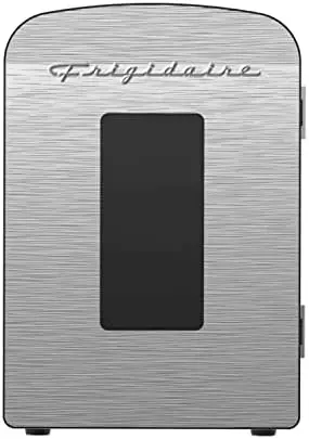 

Portable 9-Can Mini Cooler Fridge, 5L, Brushed Stainless Rugged, Window, EFMIS189-SS, Clear Door, Glass