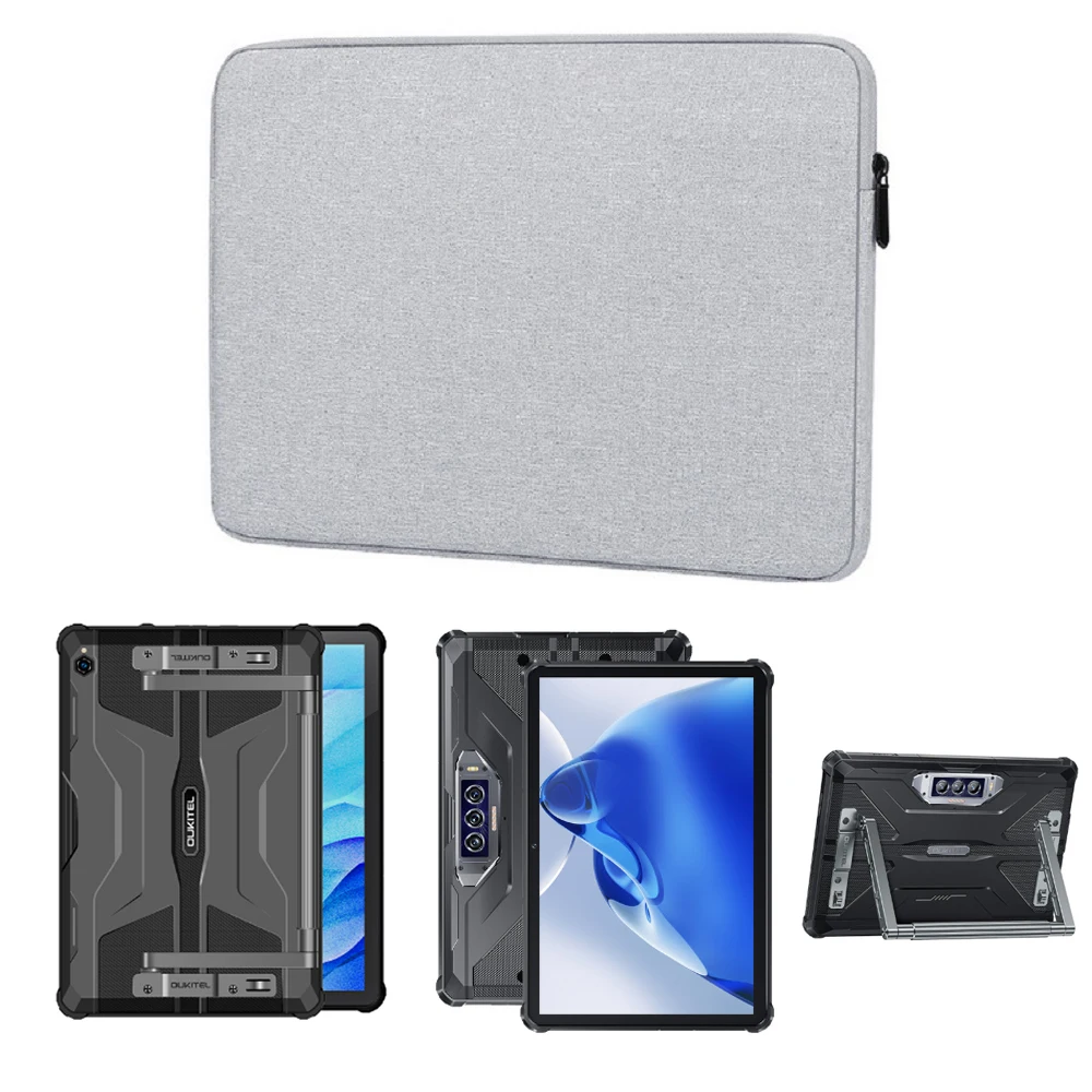 Impermeável Canvas Sleeve Zip Bolsa para Oukitel Anti-scratch Forro de Microfibra Anti-drop Carry Case Robusto Tablet Bolsa Rt7 Rt6