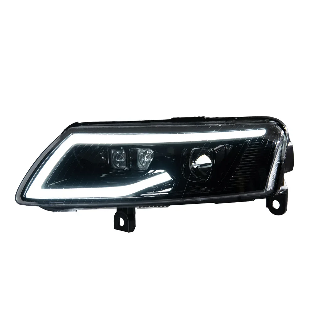 Car Lights for Audis A6 Headlight Projector Lens 2004-2011 Dynamic Signal Head Lamp C6 LED Headlights Drl Automotive