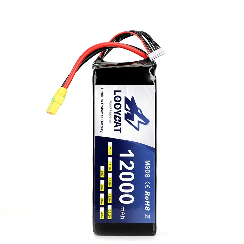 

Light Weight Li-polymer Battery Rechargeable RC Lipo Battery 6S 12000mAh 22.2V Lipo Battery Pack
