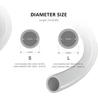 FZONE Aquarium Tubing 3M Class Grey for Aquatic Filter System Tubing 12/16mm and 16/21mm 2