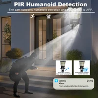 Солнечная камера с тройным объективом 15MP 4G и дистанционным управлением, уличный фонарь на солнечной энергии, внешние камеры мониторинга, поддержка гуманоидного трека — изображение 5