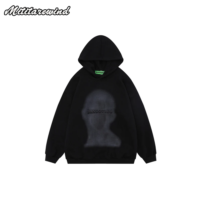 

Autumn Men's Hooded Y2k Hip Hop Casual Unisex Loose Sweatshirts High Street Print Youth Clothing Baggy Streetwear For Men