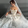 Eightree 2025 A-Line Princess Wedding Dresses Boho Beach Strapless Tulle Bridal Dress Long Wedding Ball Prom Gowns Customized 3
