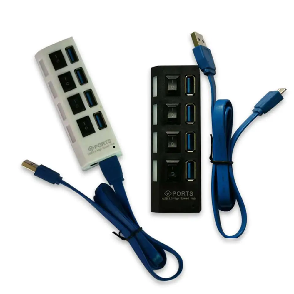 3.0 Hub Usb Hub 3.0 Multi Usb Splitter 3 Hab Usa Adattatore Di Alimentazione 7 Porte Multiple Expander 3.0 Usb3 Hub Con Interruttore Per Pc