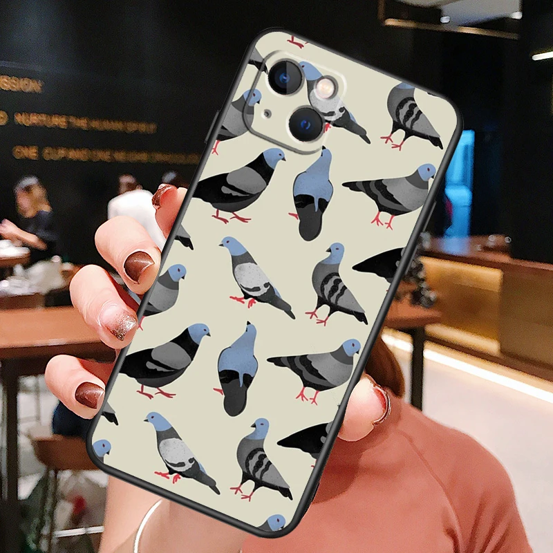 Pigeons Collage Case For iPhone 12 Pro Max 13 Mini For iPhone 11 Pro Max X XR XS 7 8 Plus SE 2020 Cover iphone 11 card case