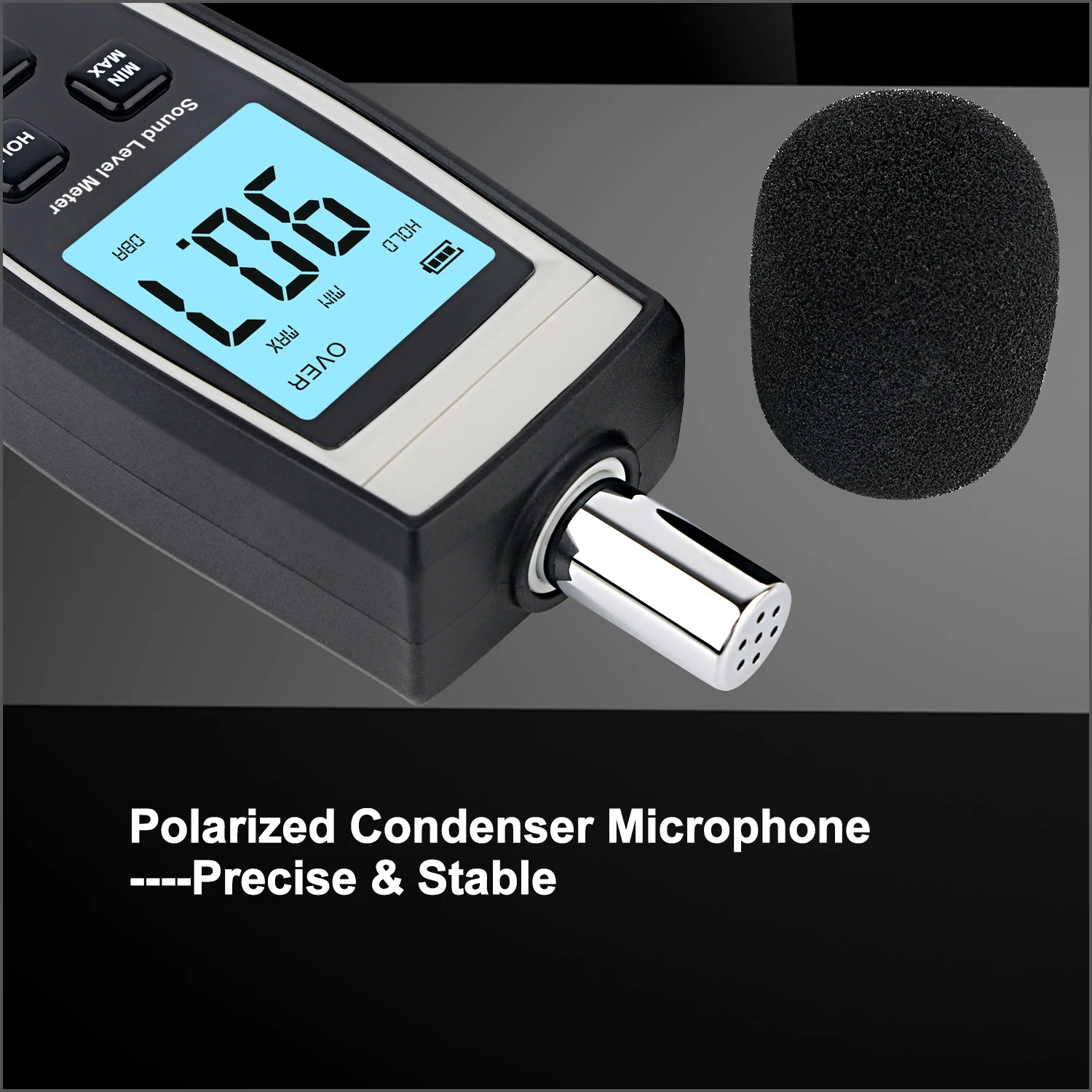 RZ Sound Level Meter Digital Handheld DB Meter Sound Monitor Noise Audio Level Meter 30-130dB Decibels Mini Sound Meter 3