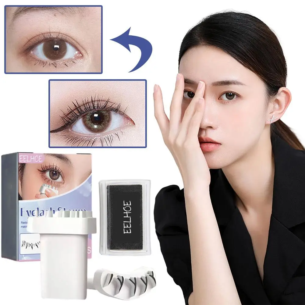 

DIY Lower Lashes Extensions Stamp False Eyelash Tattoo Stickers Eyelash Aid V-shaped Hand Eyelashes Eye Makeup Tools For Wo H9I6