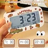 Kawaii Capybara Anime Alarm Clock Room Desktop Ornament Student Alarm Clock Charm Birthday Gift With Stickers 2