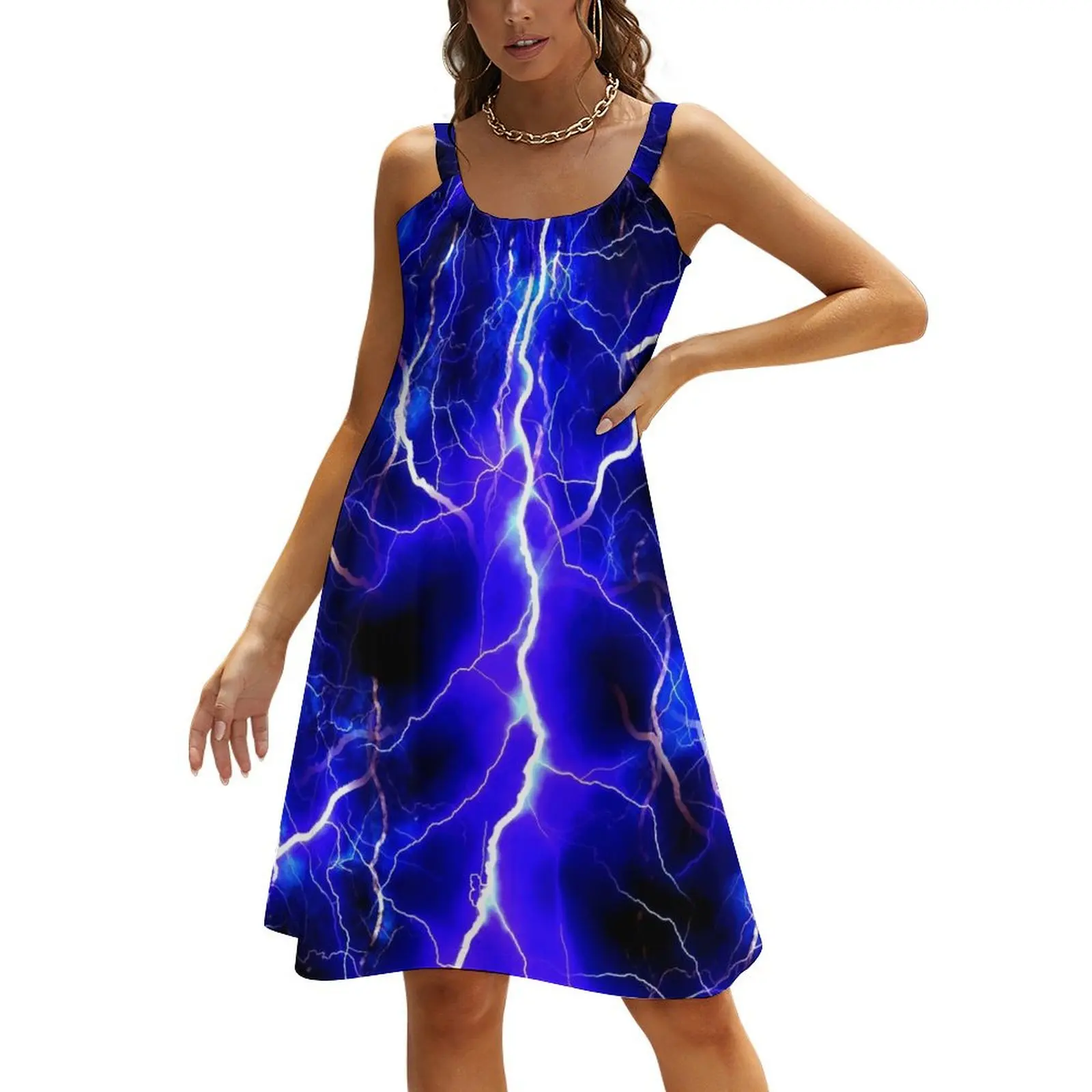 

Blue Lightning Beach Sling Skirt Dresses gala luxury woman evening dress Dance dresses birthday dress