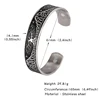 Vassago Stainless Steel Bracelet Yggdrasil World Tree of Life Bangle Viking Celtic Knot Cuff Strap Women's and Men's Bracelet 6