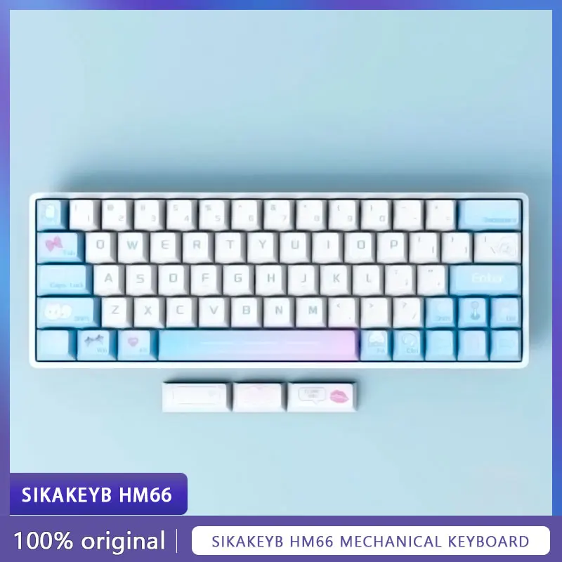 Sikakeyb-Hm66カスタマイズされたメカニカルキーボード,rgbゲーム,磁気 