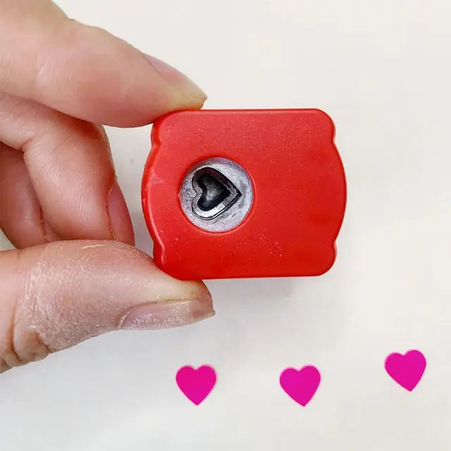 Convenient Paper Shaper Cutter Heart-shaped Hole Punch Cards Making  Embossing