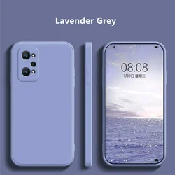 Liquid Silicone Back Bumper Case - Soft Protective Cover Shell for Realme GT Neo3T (Lavender Grey)