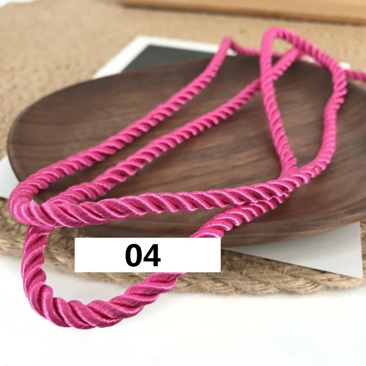 5m 3mm Three-Strand Colorful Polypropylene Rope for Rustic Home Decor & DIY Projects