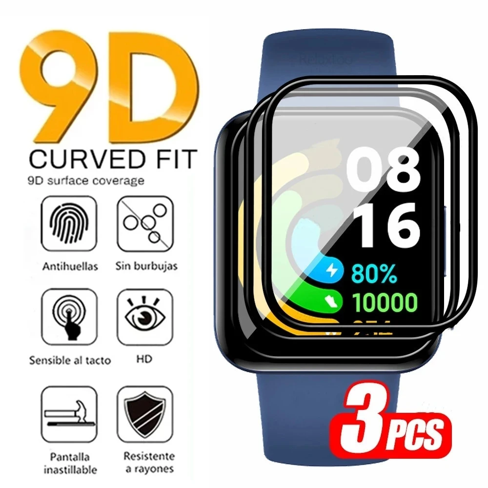 

1-3PCS Full Curved Soft Protective Films For Xiaomi Redmi Watch 3 Smartwatch Anti-fingerprint Screen Protector For Redmi Watch 3