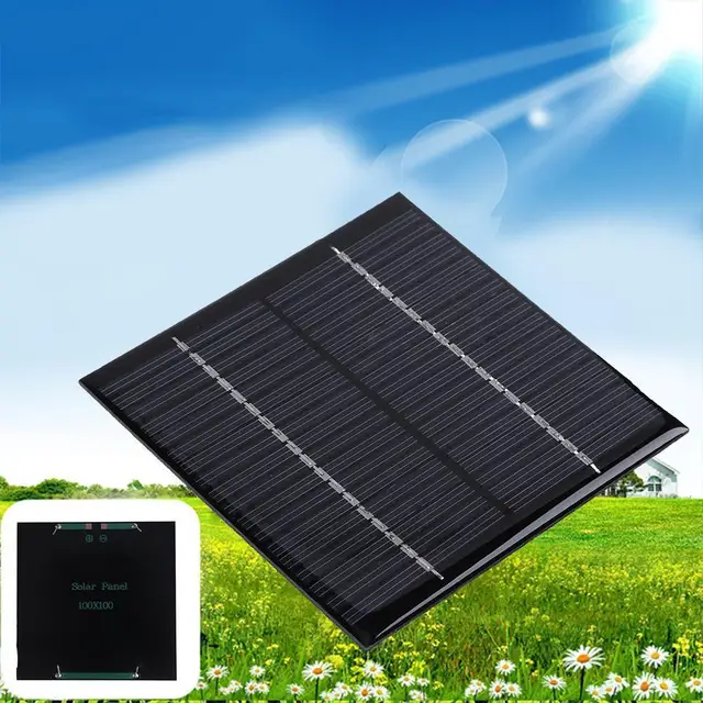 1.2W 18V Portable Solar Panel 0-0.066MA Solar Panel Module Solar Battery Charger for 12V Battery Charging for Lamp Fan Pump 2