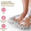 Shower Foot Back Scrubber Silicone Bath Massage Pad Bath Massage Cushion Brush with Suction Cups Wash Foot Mat Exfoliating Brush 5