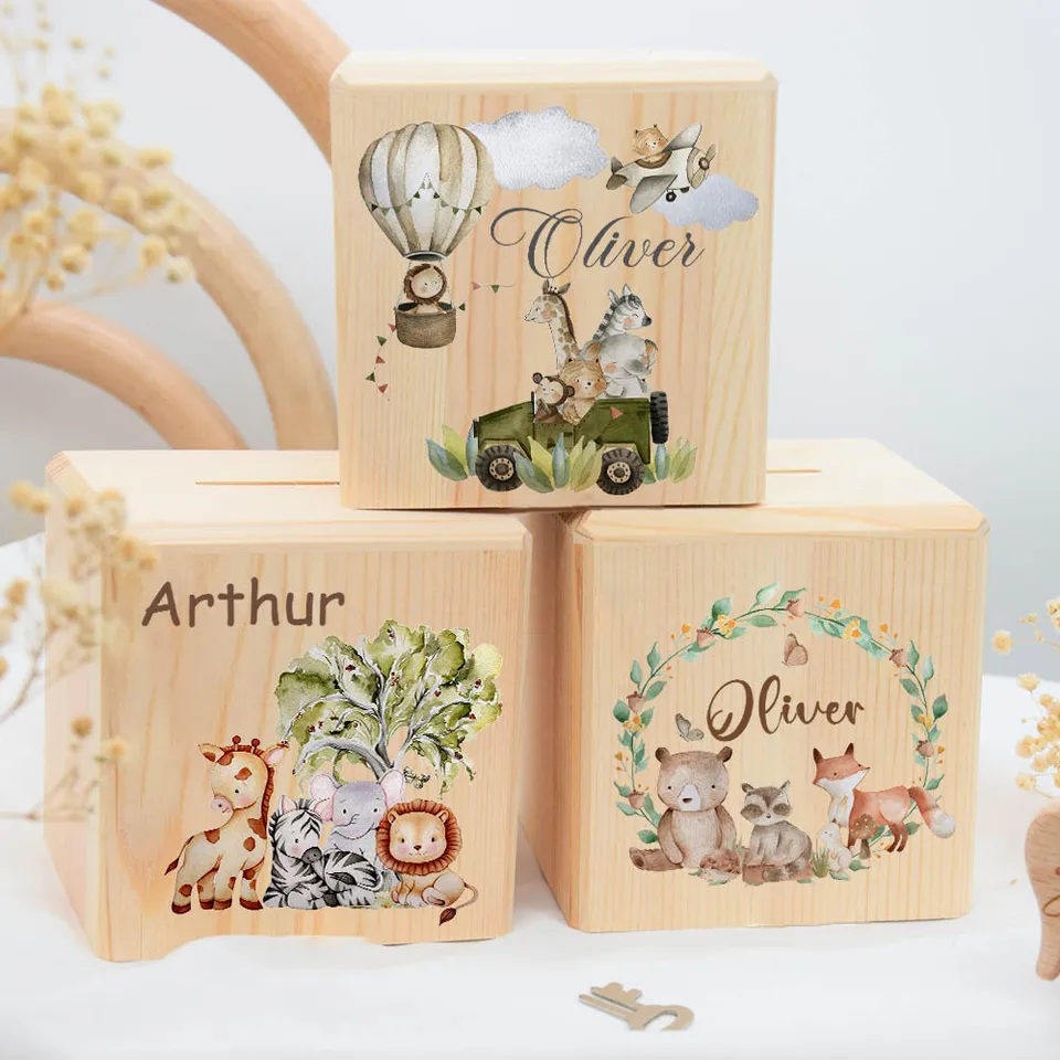 Personalisierte Spardose Aus Holz Mit Namen Für Kinder_voghion.com
