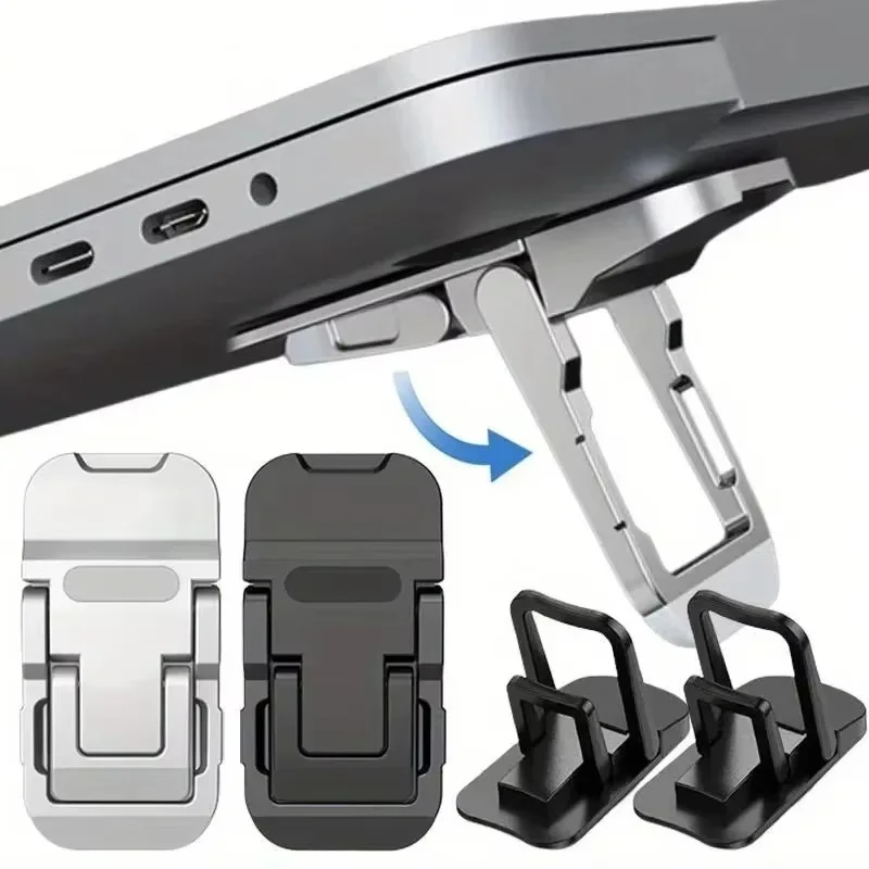 Adjustable Folding Laptop Stand Mini Legs Ultra-thin Portable Support Cooling Holder Feet Invisible Bracket For Macbook Laptops